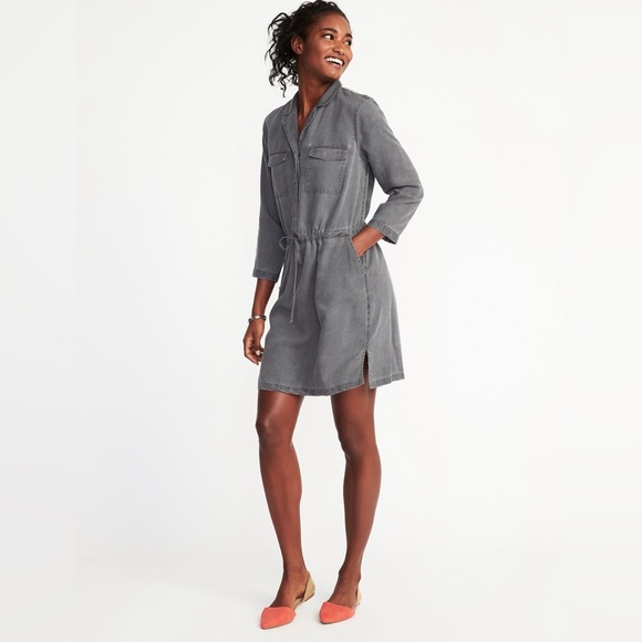 Old Navy Dresses & Skirts - Gray Utility Dress with Pockets